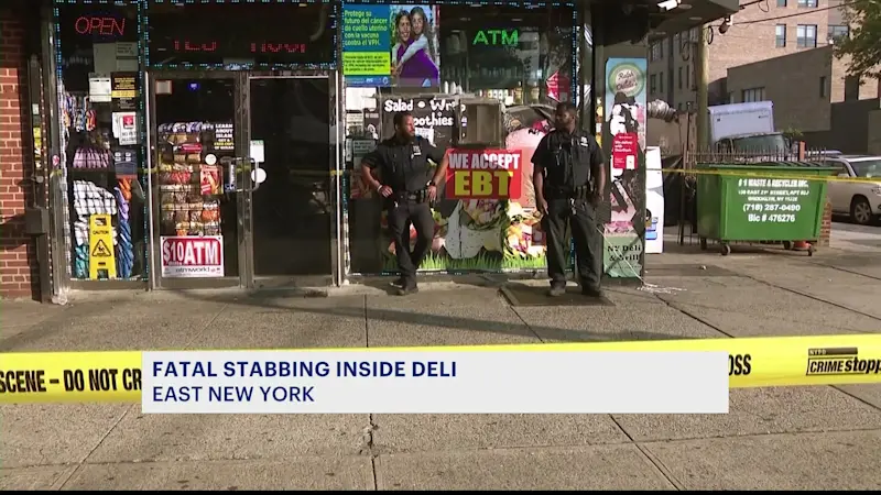 Story image: Suspect at large day after fatal deli stabbing in East New York 