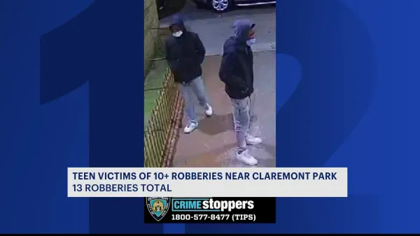 NYPD says it is investigating pattern of teen robberies near Claremont Park