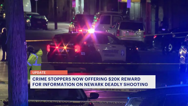 Story image: Authorities increase reward for information about triple-fatal shooting in Newark