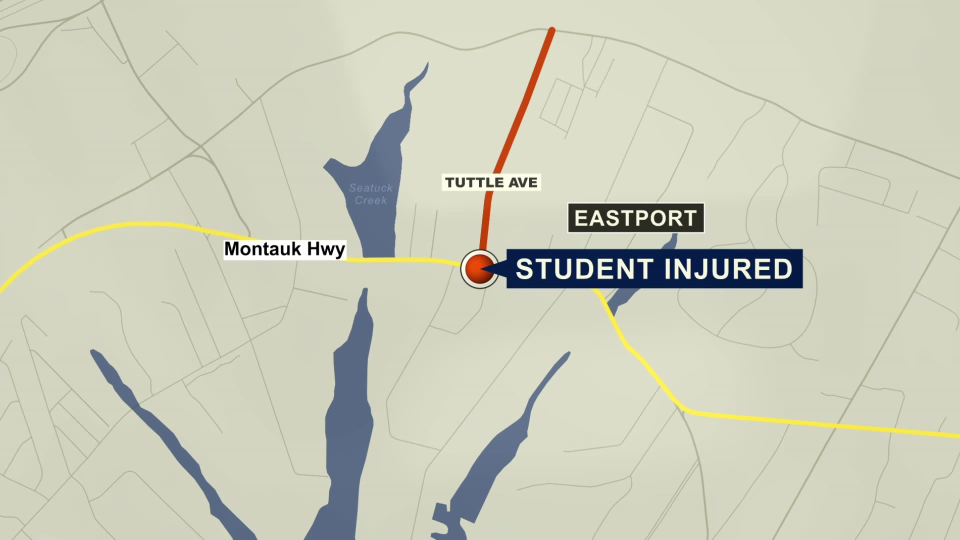 Superintendent Student struck by vehicle on Montauk Highway in Eastport