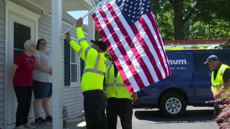 Story image: ‘Operation Stars and Stripes’ initiative helps replace American flags in communities across US