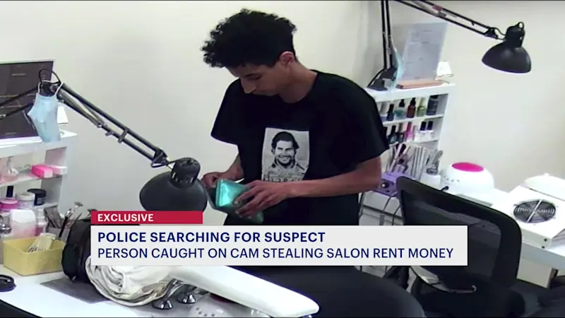 Story image: Exclusive: Suspect caught on camera stealing thousands from Gravesend salon