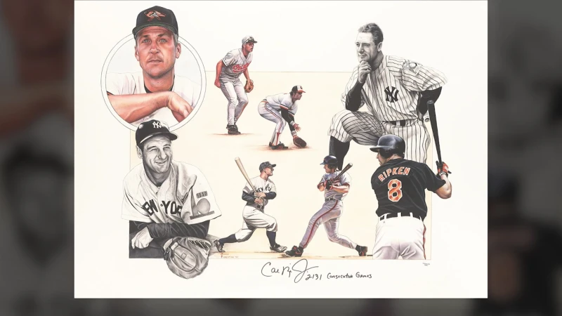 Story image: NJ artist meets and draws legendary sports figures