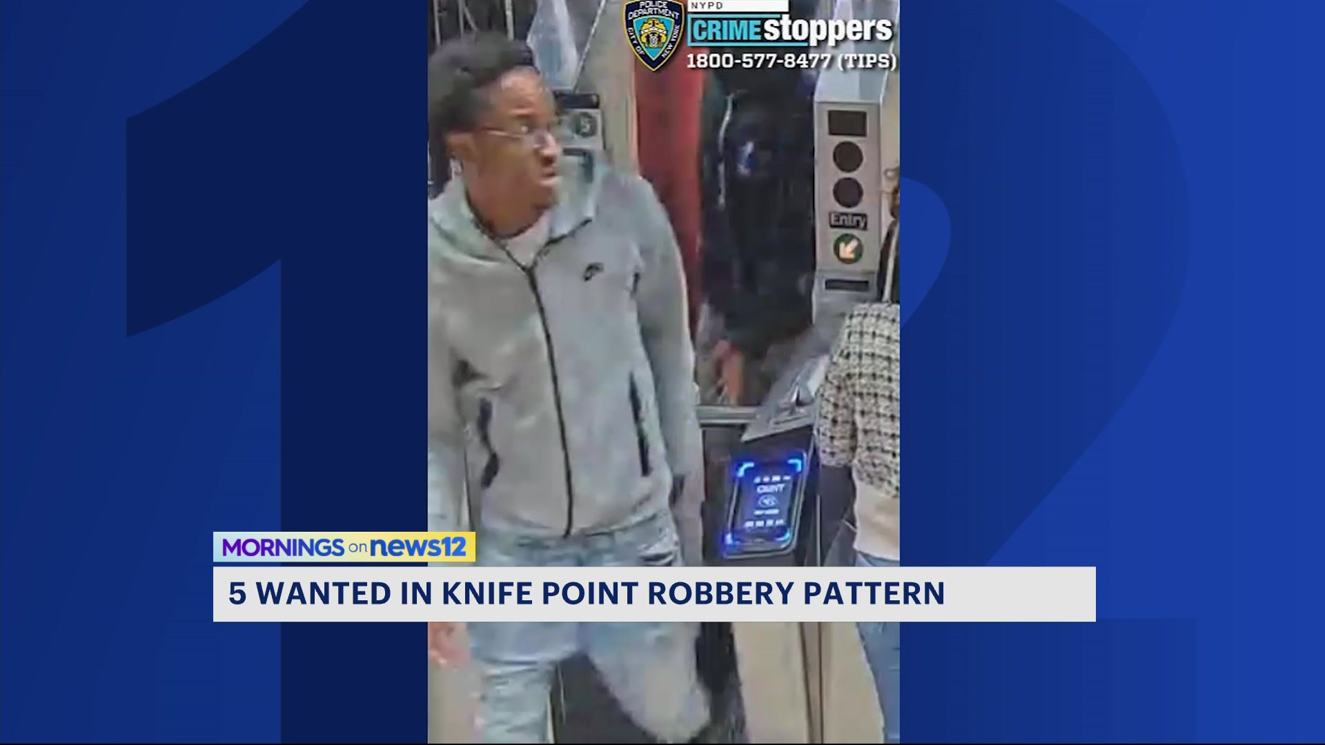 NYPD: 5 people wanted in connection to a string of 5 robberies at knifepoint