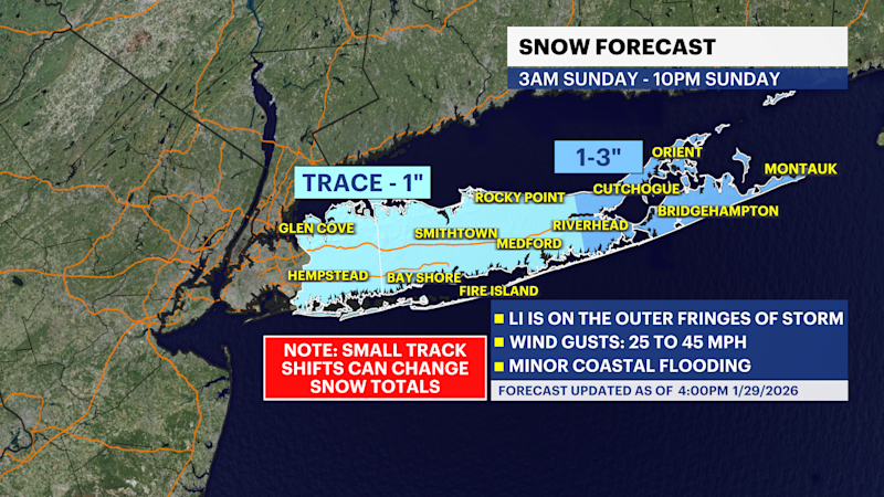 Story image: Tracking Sunday's close call for snow; most frigid air of the week moving in