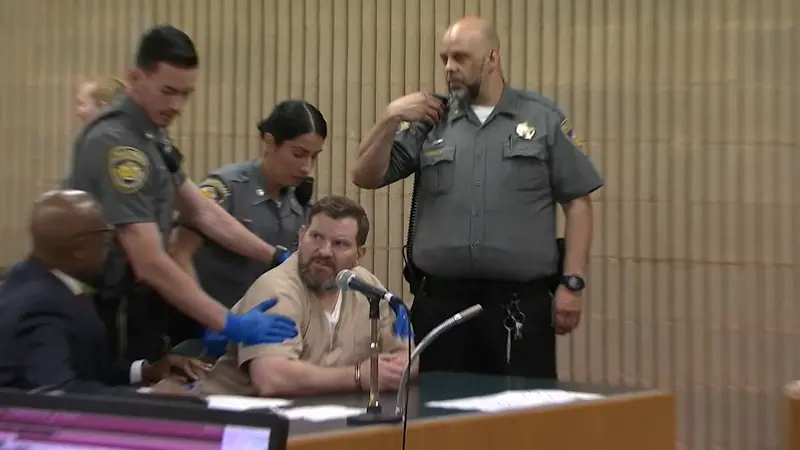 Story image: Milford ax murderer loses temper during sentencing for ex-girlfriend’s brutal killing