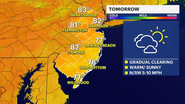 Story image: Lingering clouds last through the overnight; sun returns Thursday