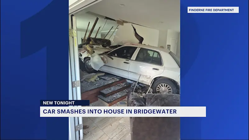 Story image: Car crashes through wall of Bridgewater Township home