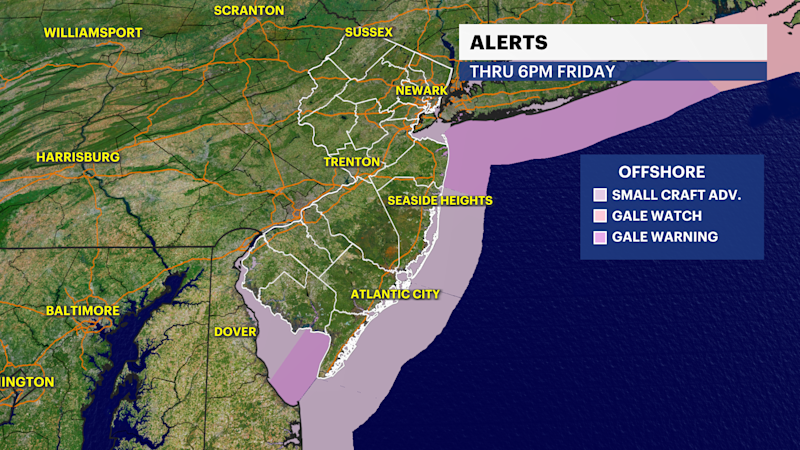 Story image: Heavy rain possible for evening commute. Dangerous conditions on Jersey Shore due to  Hurricane Erin