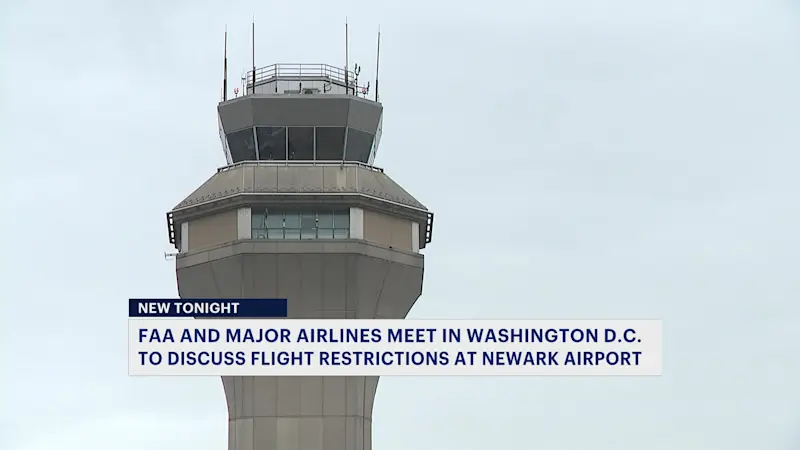 Story image: Duffy: FAA to reduce flights at Newark Liberty; offer bonus to air traffic controllers