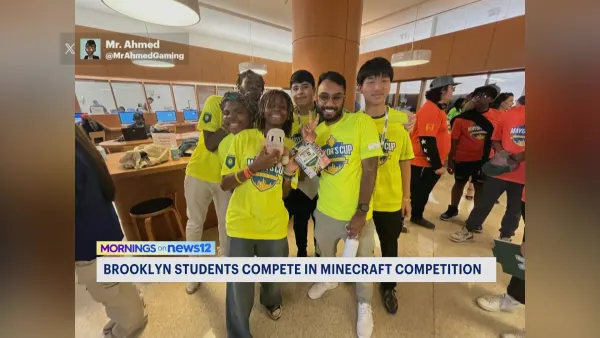 John Dewey High School students compete in the Minecraft competition