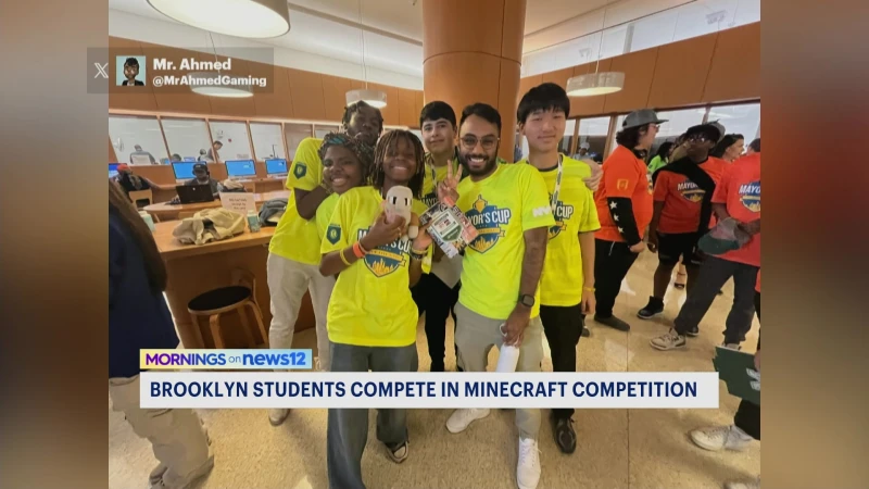 Story image: John Dewey High School students compete in the Minecraft competition