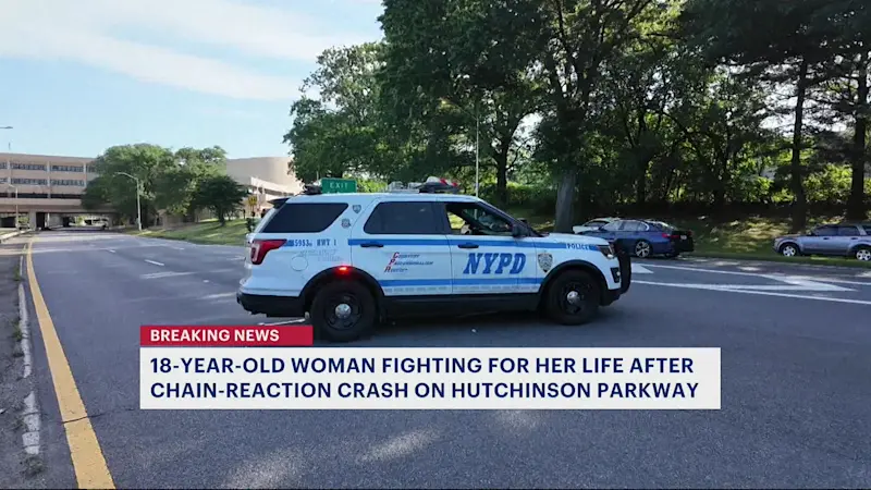 Story image: NYPD: 18-year-old woman critically injured in Hutchinson River Parkway crash