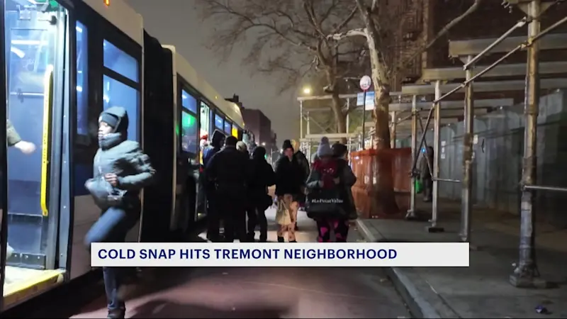 Story image: Cold hits Tremont as residents bundle up