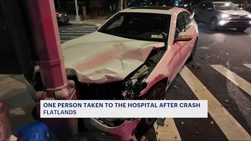 Story image: Driver injured in Flatlands hit-and run crash