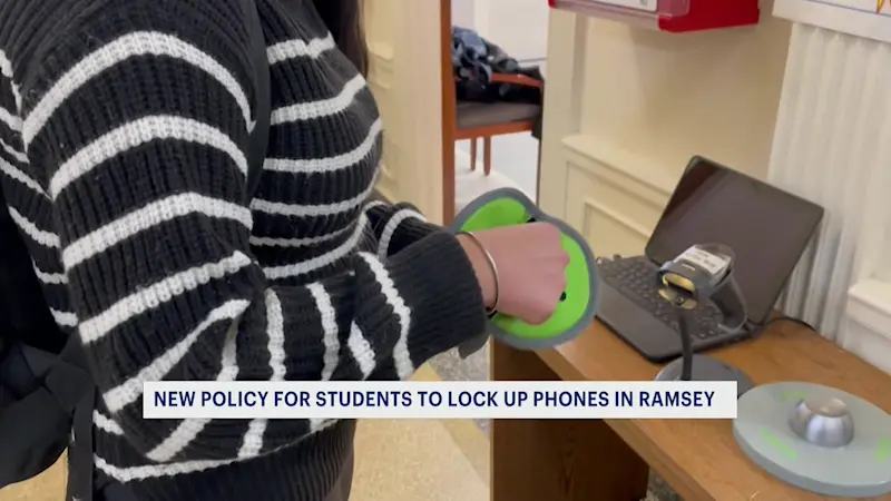 Story image: Ramsey School District sees early success with going phone-free in classrooms