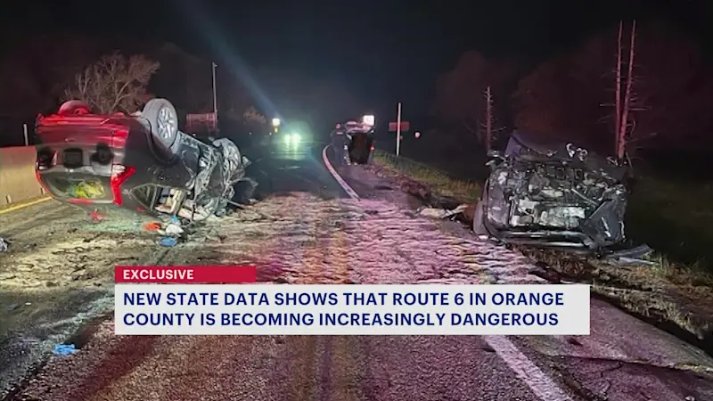 Story image: Exclusive: NYS data reveals alarming crash trend on 'death trap' stretch of Route 6 in Orange County