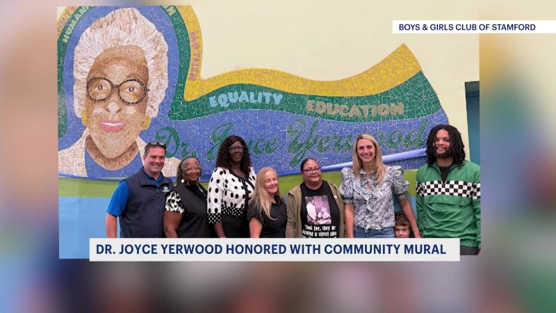 Story image: Stamford Boys & Girls Club unveils mural of Dr. Joyce Yerwood