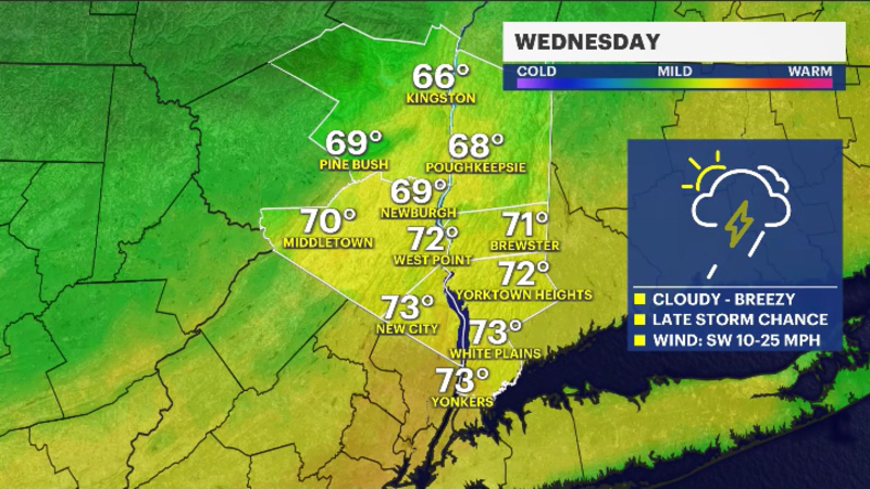 Story image: Warm Wednesday Gives Way to Storms Then a Cooler Thursday Before Easter Rebound