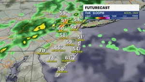 STORM WATCH: Cloudy with cooler temps in New Jersey; tracking evening rain showers