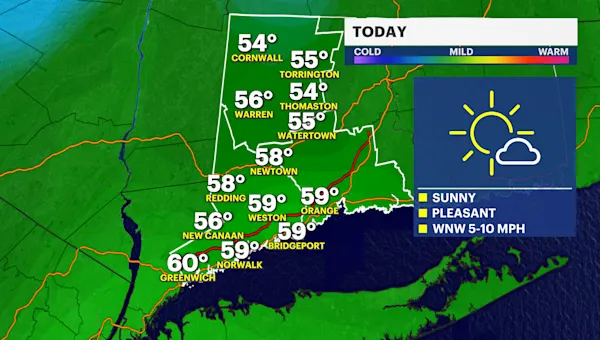 Coolest air of the season arrives this weekend in Connecticut