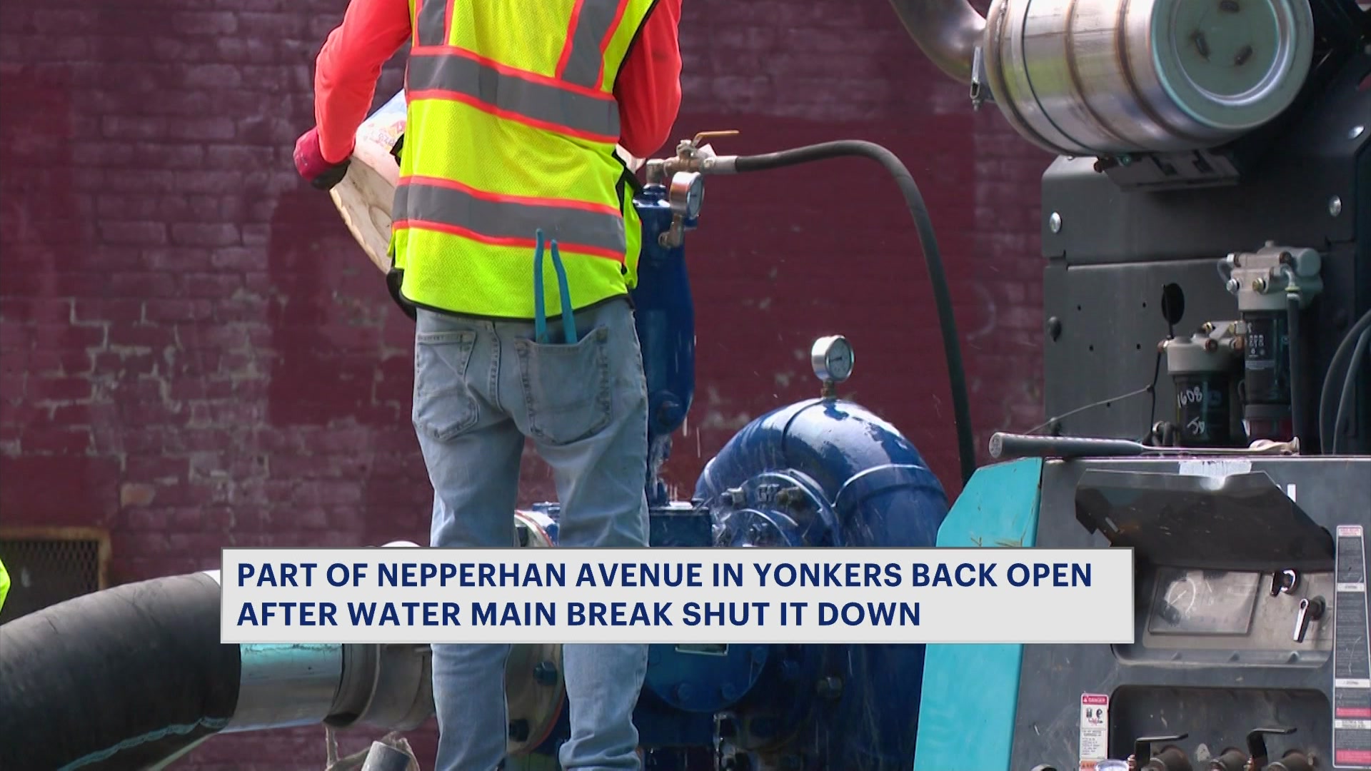 Water main break causes traffic troubles on Nepperhan Ave. in Yonkers