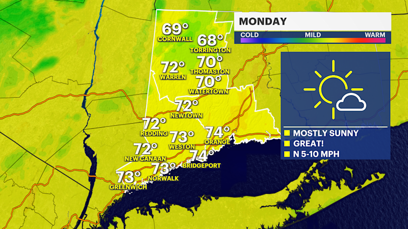 Story image: Cooler than average temperatures this week in Connecticut