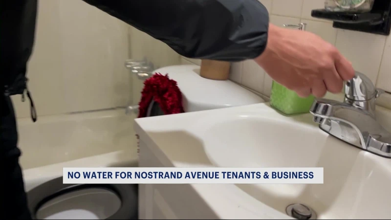 Story image: Nostrand Avenue tenants, business without water for days