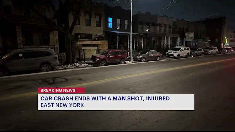 Story image: NYPD: Driver shot after hitting parked car in East New York