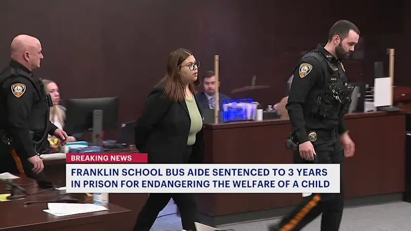 Story image: Bus aide sentenced to 3 years in child’s death after mistrial bid dropped