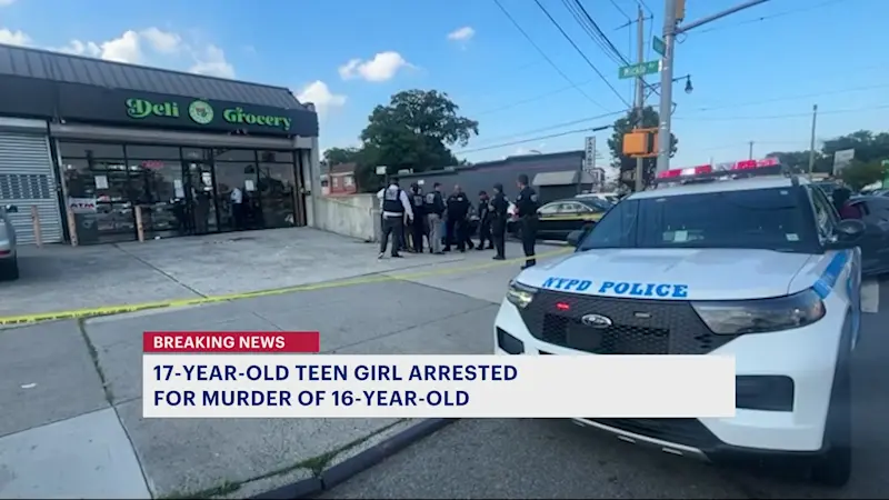 Story image: Police arrest 17-year-old girl in connection to fatal stabbing of 16-year-old at Williamsbridge deli 