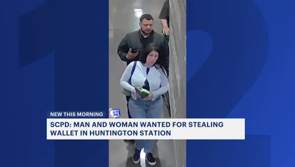 Man, woman wanted for stealing wallet in Huntington Station