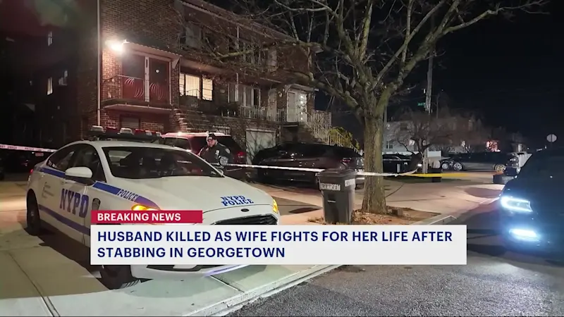 Story image: Man killed, woman critically hurt in Georgetown stabbing; police search for attacker