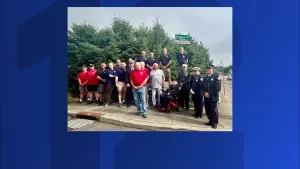 Rockland firefighters honor 95-year-old veteran with street dedication