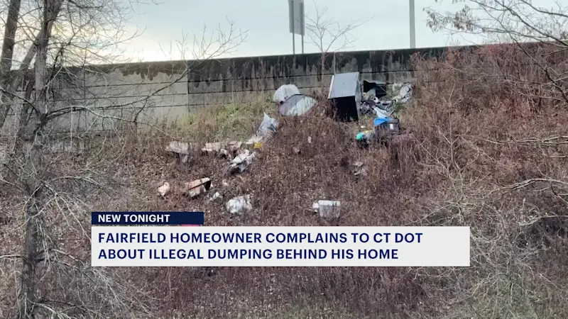 Story image: Fairfield homeowner complains to state about illegal dumping behind his property