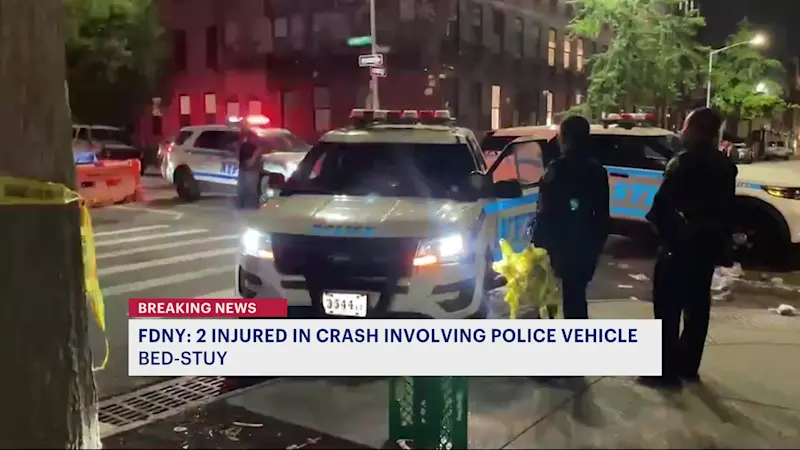 Story image: NYPD: Police officer, civilian hurt in Bed-Stuy crash