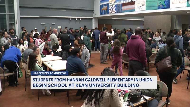 Story image: 'Different, but good.' Kean University hosts Union elementary students forced out by mold issue