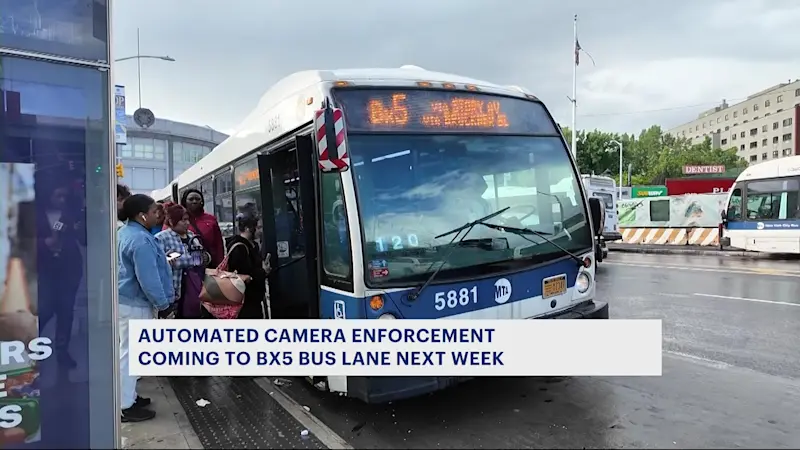 Story image: MTA adding new automated camera enforcement for Bx5 route in The Bronx