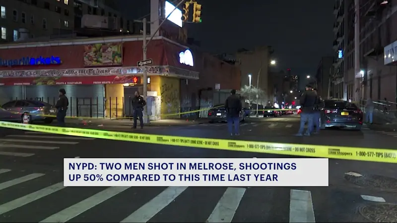 Story image: NYPD: 2 men injured in Melrose shooting