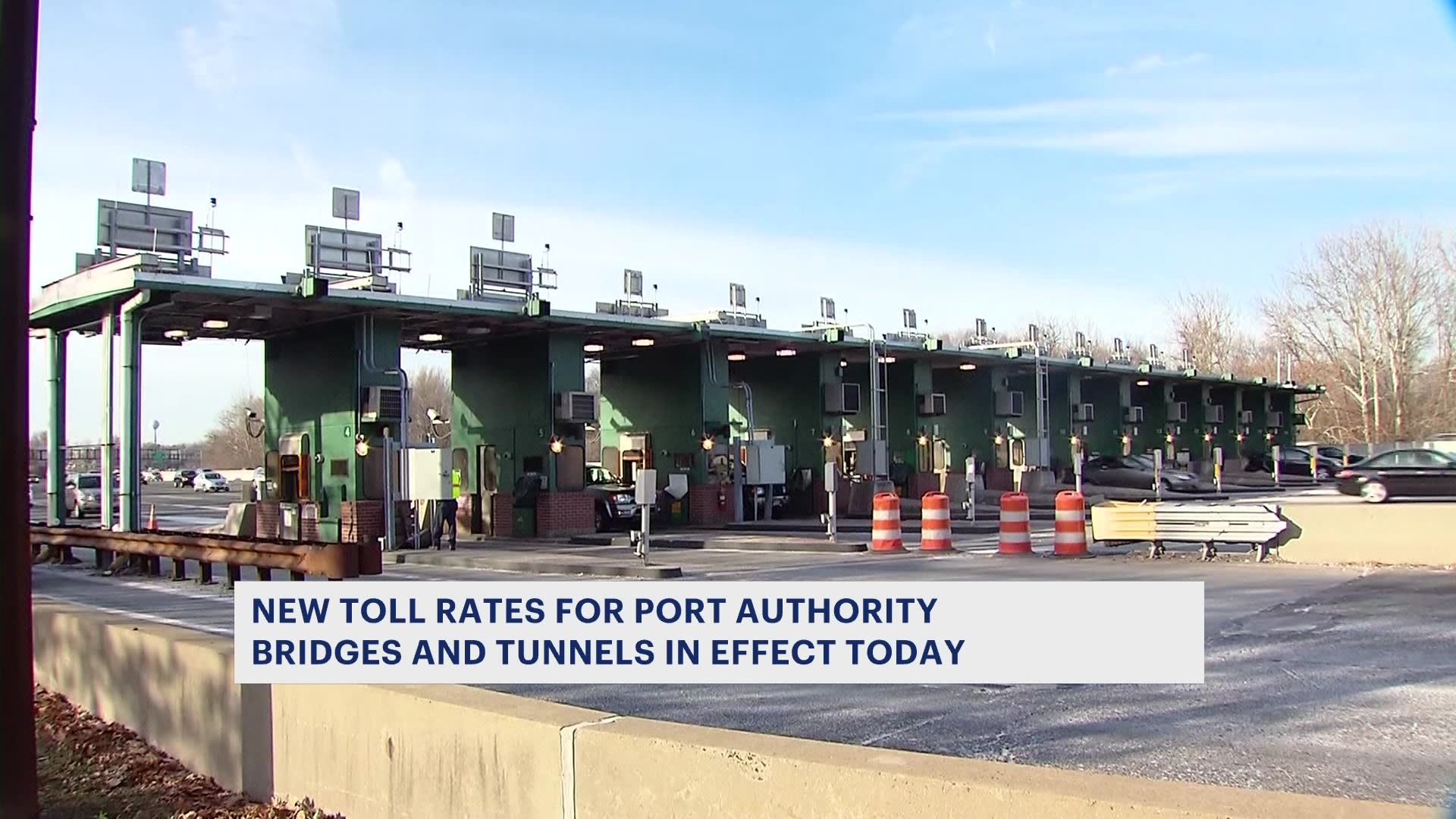 New toll rates for Port Authority bridges, tunnels now in effect