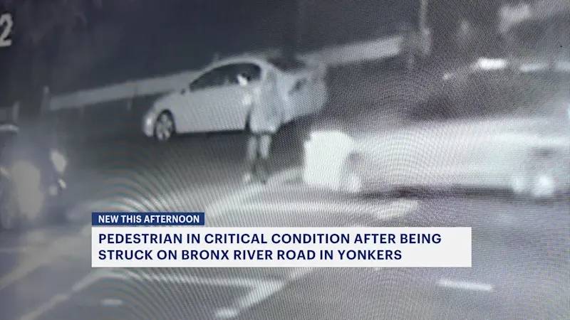 Story image: Caught on camera: Pedestrian in crosswalk struck by vehicle in Yonkers 