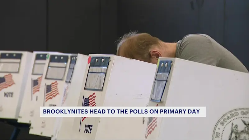 Story image: Brooklyn residents head to polls in final hours of voting for New York City primaries