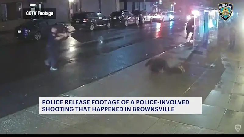 Story image: NYPD releases bodycam footage from incident involving knife-wielding man shot by police
