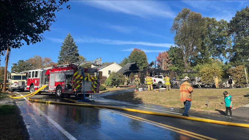 Story image: Official: Newburgh home razed by fire; resident and dog unharmed