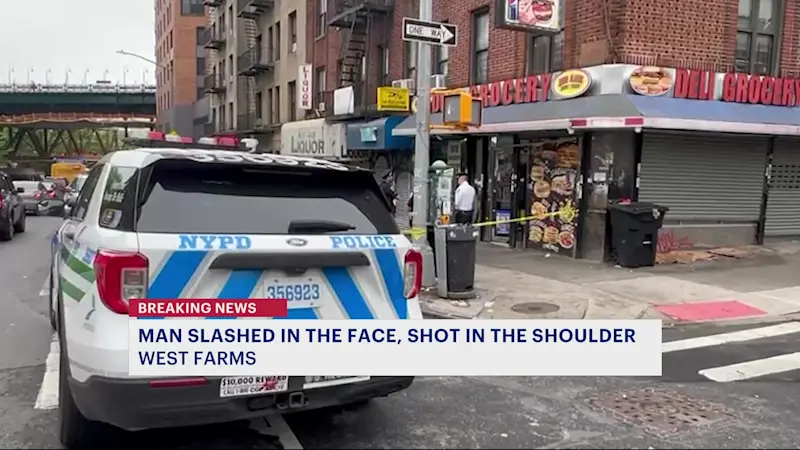 Story image: NYPD: Man shot, slashed in West Farms