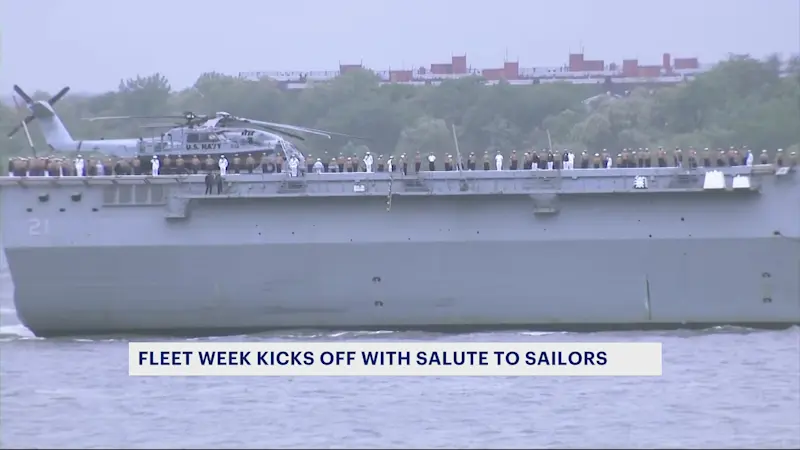 Story image: Fort Hamilton fires cannon salute for Fleet Week NYC