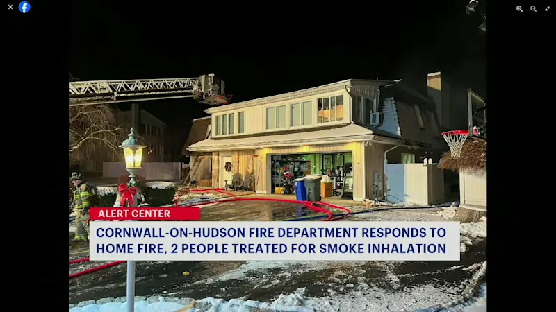 Story image: Responders quench flames at Cornwall-on-Hudson home; 2 treated for smoke inhalation