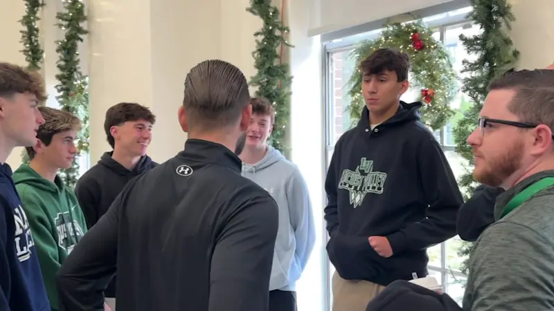 Story image: Locust Valley student thanks Northwell, school staff for saving his life