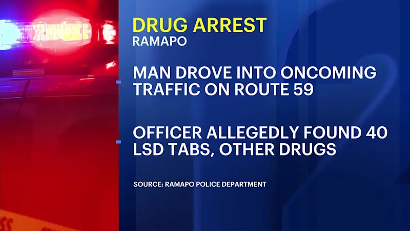Story image: Wrong-way driver arrested after police find LSD, vodka and more during traffic stop