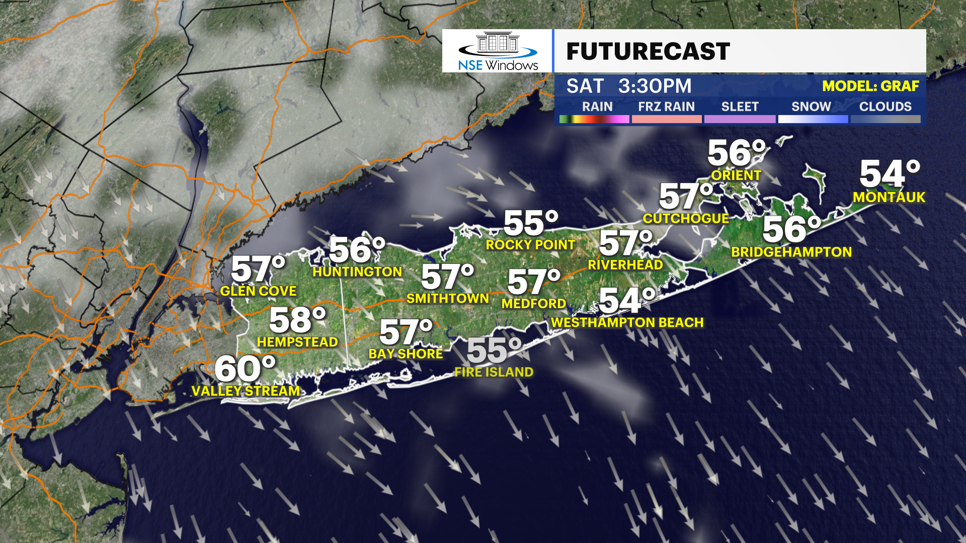 Dry weather and gusty winds heading into the weekend for Long Island